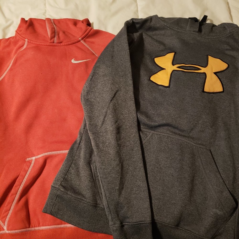 Bundle: nike and under armour sweatshirts
